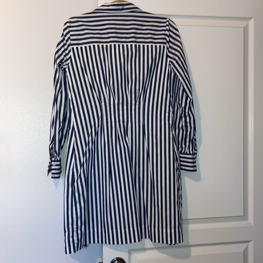 WHBM Long Sleeve Poplin Shirt Dress sz 8 - Picture 3 of 11